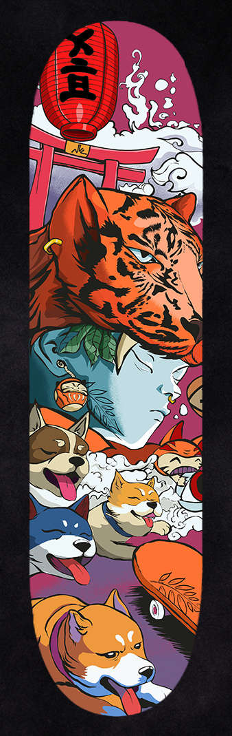 Skateboard Deck Shinju Tiger 8,25